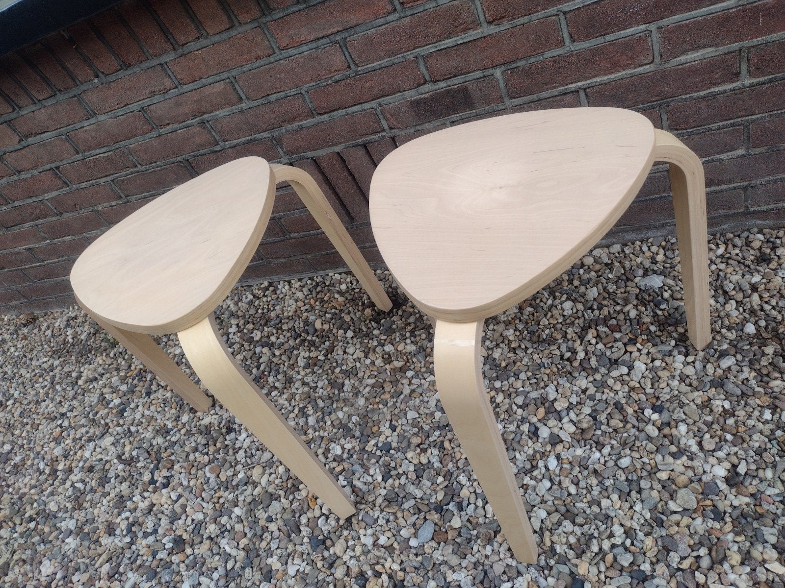 2x IKEA Norden/Kyrre krukjes - Houten krukjes, Huis en Inrichting, Krukjes, Ophalen of Verzenden, Hout