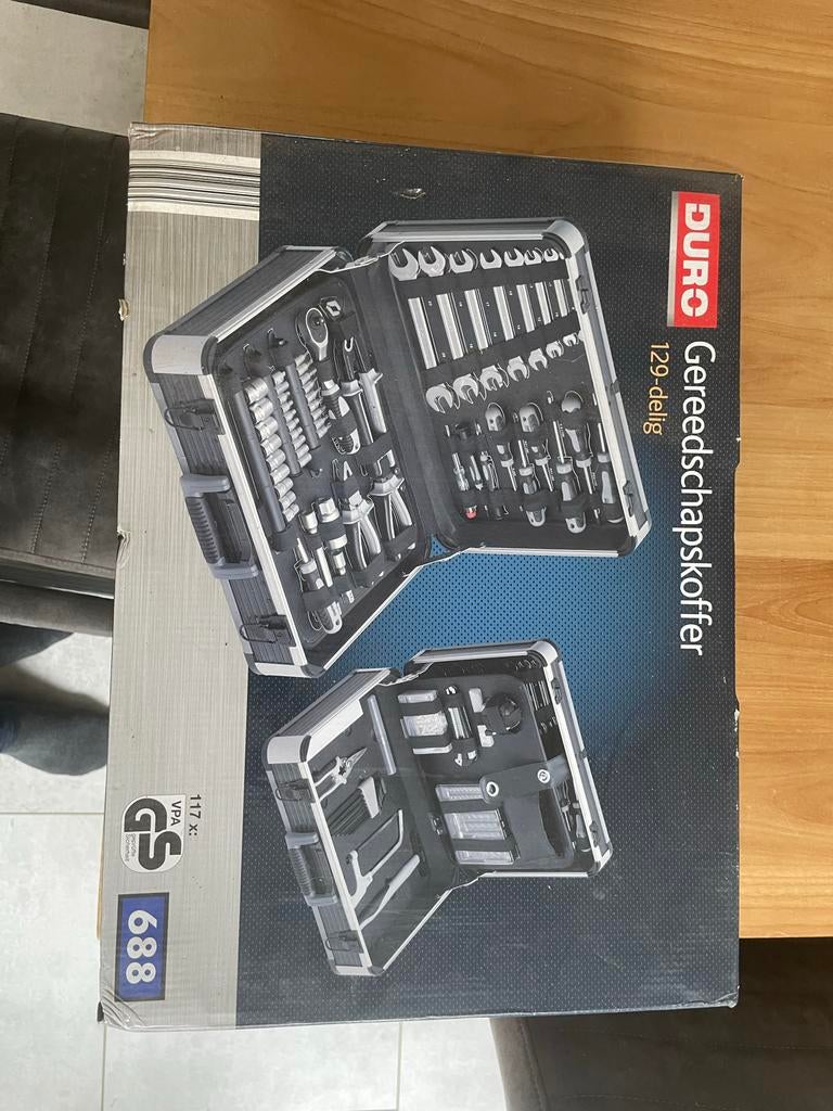 Duro Gereedschapskoffer 129-delig - Nieuw in doos, Ophalen of Verzenden, Gevuld, Nieuw