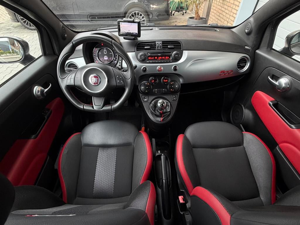 Fiat 500S Sport 0.9 DIGI-DASH LUXE SOUND SYSTEEM NAVI NAP, Auto's, Fiat, Voorwielaandrijving, 31 €/maand, Leder en Stof, Origineel Nederlands
