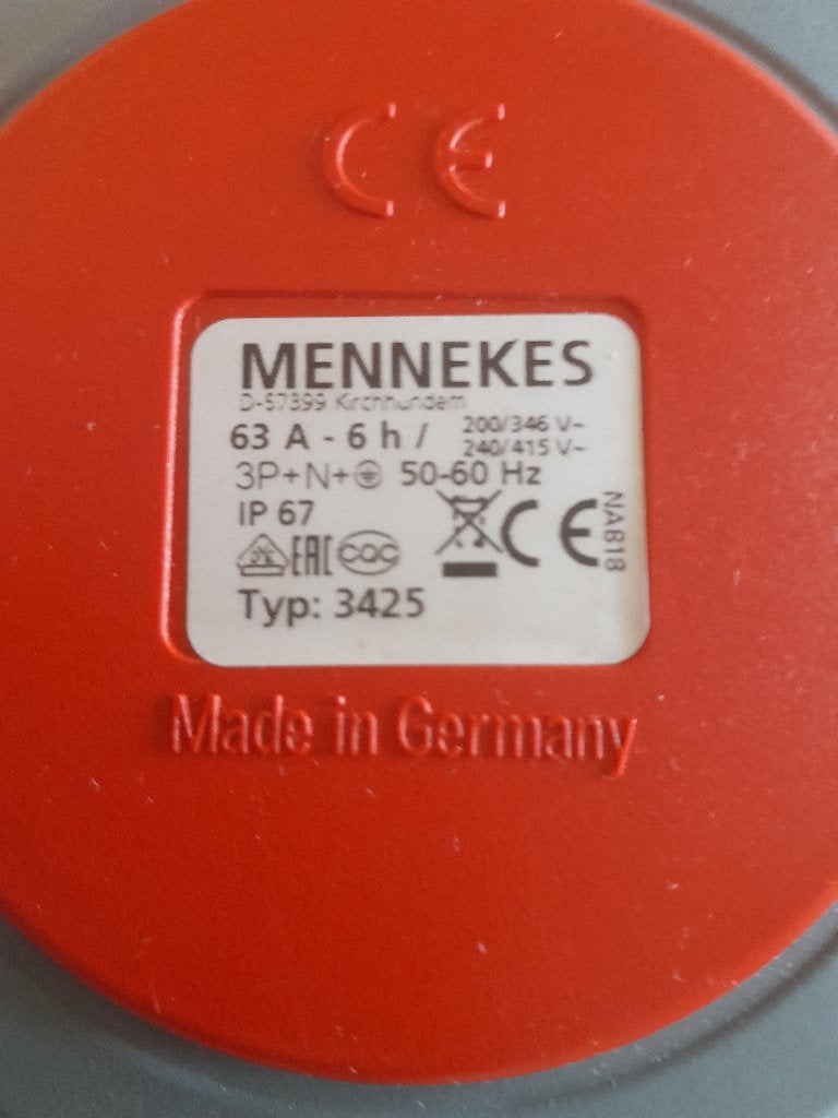 Mennekes krachtstroom Contrastekker, Ophalen of Verzenden, Nieuw, Overige merken, Stekker