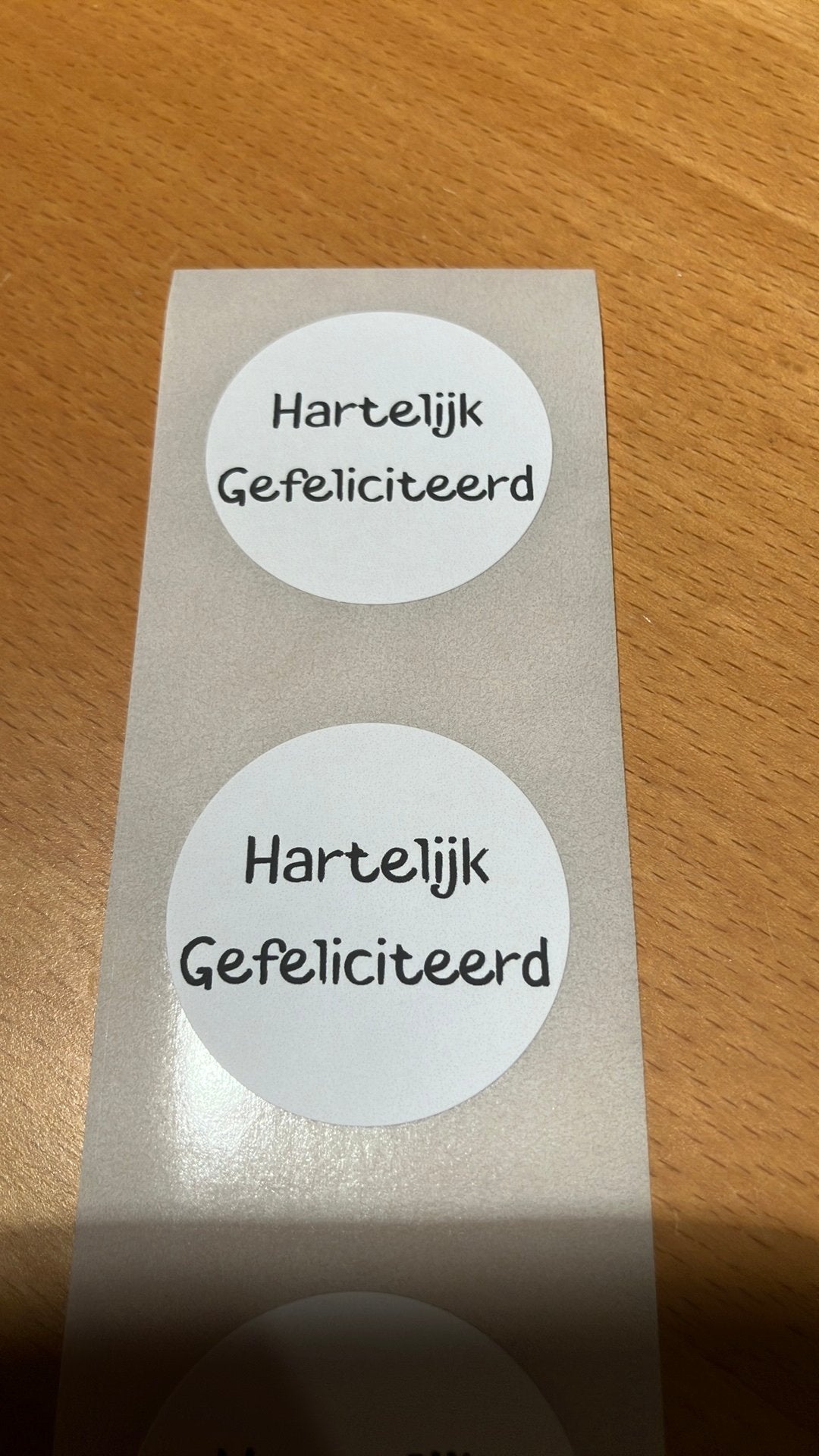30 stickers hartelijk gefeliciteerd zwart wit, Ophalen of Verzenden, Nieuw, Meerdere stickers
