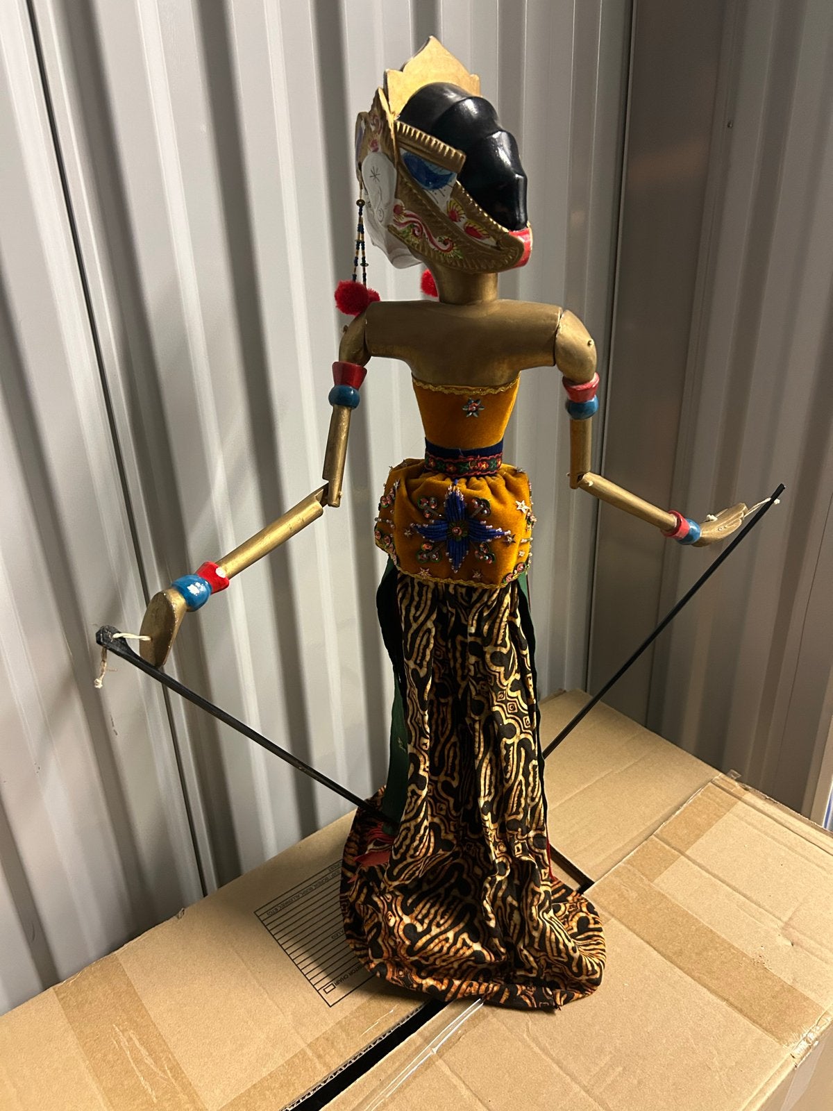 Vintage Wayang Golek Pop - Handgemaakt uit Indonesië, Verzamelen, Ophalen, Gebruikt, Pop
