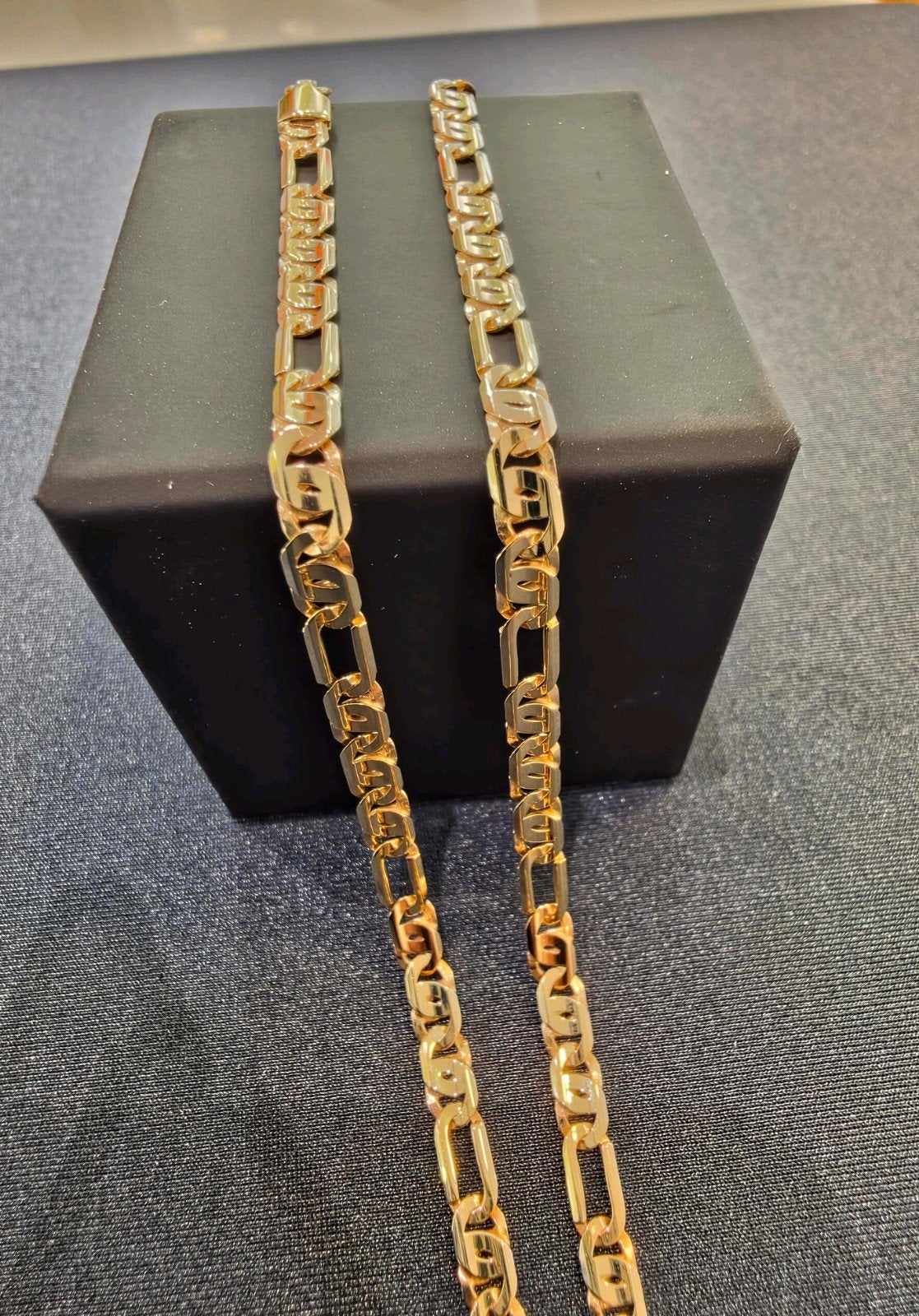 Prachtige 14k gouden massiefe ketting 4.5mm 60cm, Ophalen of Verzenden, Nieuw, Goud, Goud