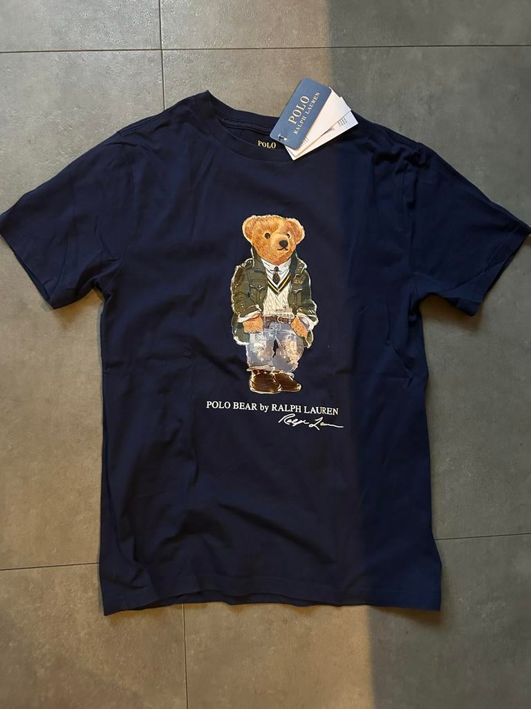 Ralph Lauren Polo Bear T-shirt - Donkerblauw - Kindermaat M, Kinderen en Baby's, Ophalen of Verzenden, Zo goed als nieuw, Jongen of Meisje