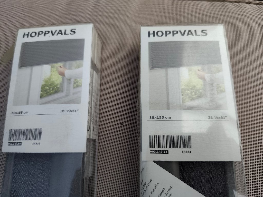 Ikea Hoppvals plissegordijn 80x155, Ophalen, Zwart, Nieuw, 50 tot 100 cm