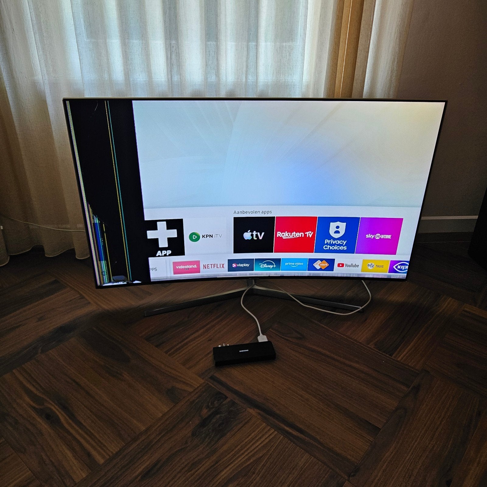 Samsung Smart TV 4K UHD (defect scherm) + One Connect box, Ophalen, 50 Hz, Samsung, 100 cm of meer