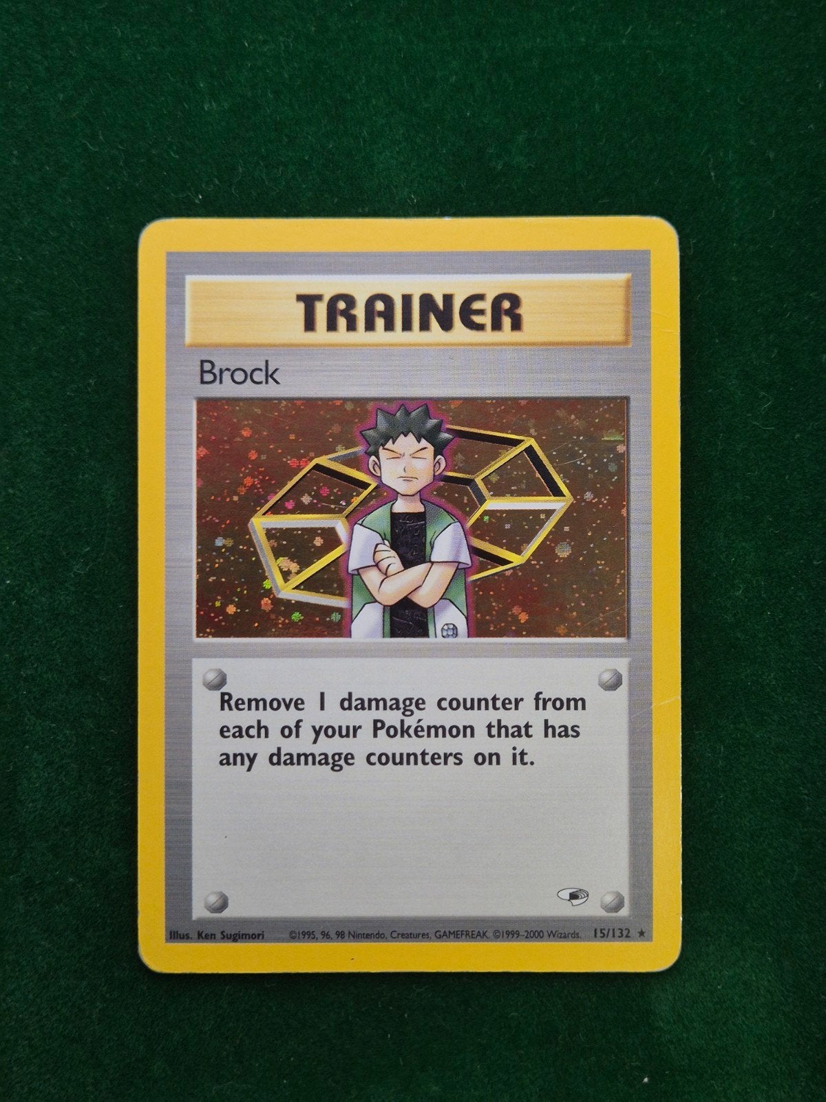 Brock - Gym Heroes 15/132, Hobby en Vrije tijd, Verzenden, Zo goed als nieuw, Losse kaart, Foil