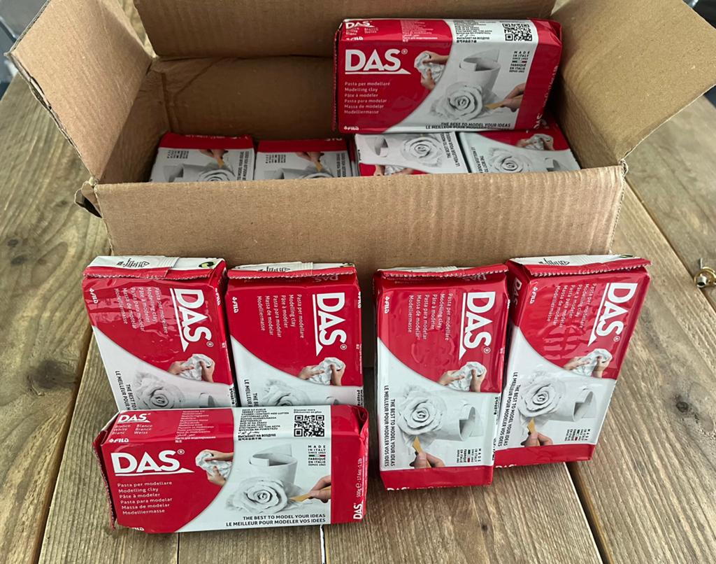 DAS klei wit - €1 per pakje - kleien boetseren, Boeken, Hobby en Vrije tijd, Ophalen of Verzenden, Nieuw, Kleien en Boetseren