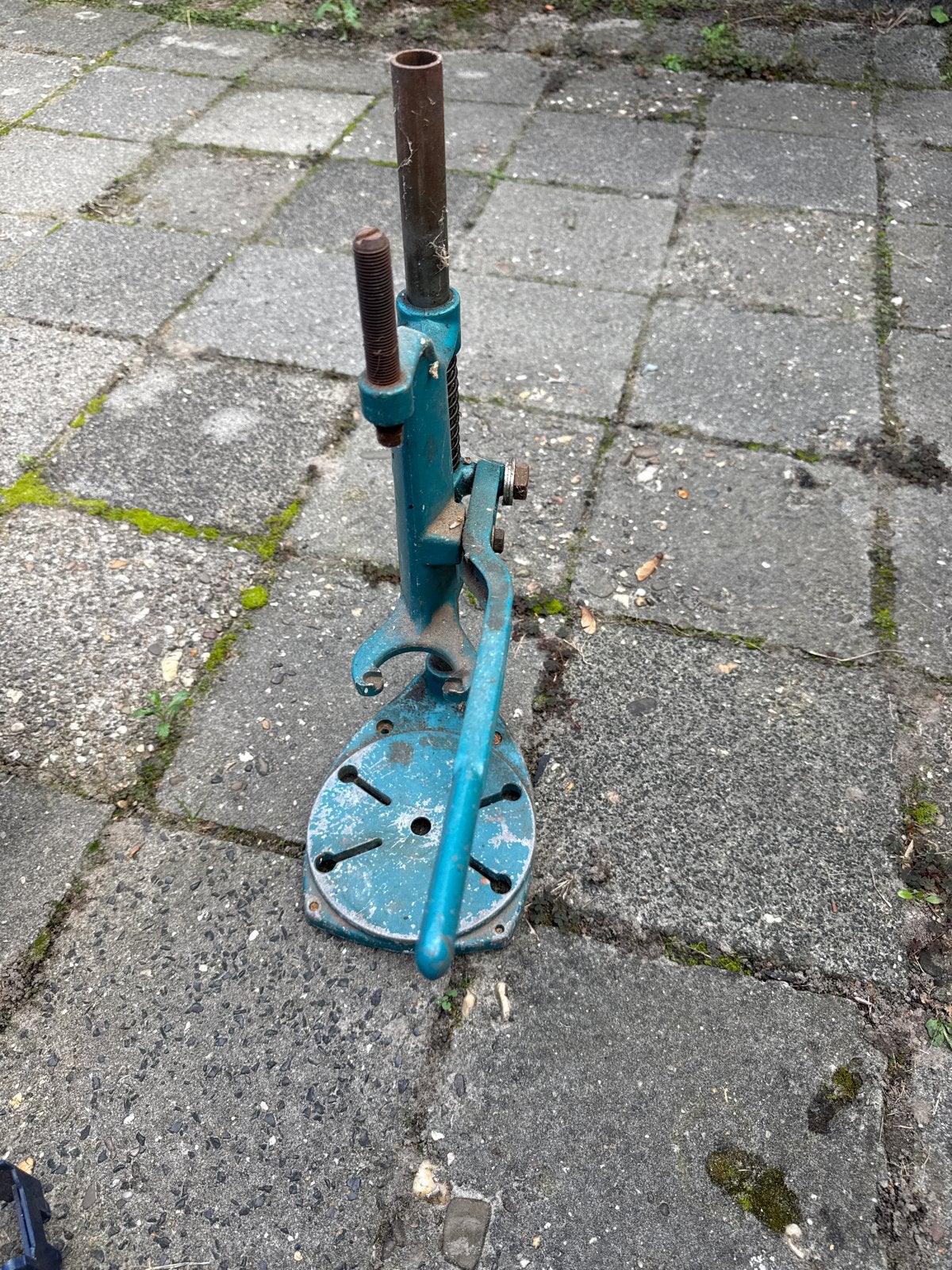 Vintage handboorstandaard / boorkolom, Ophalen, Gebruikt