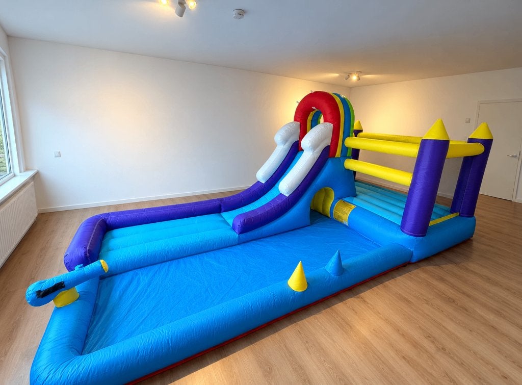 Springkussen incl blower, Ophalen of Verzenden, Zo goed als nieuw