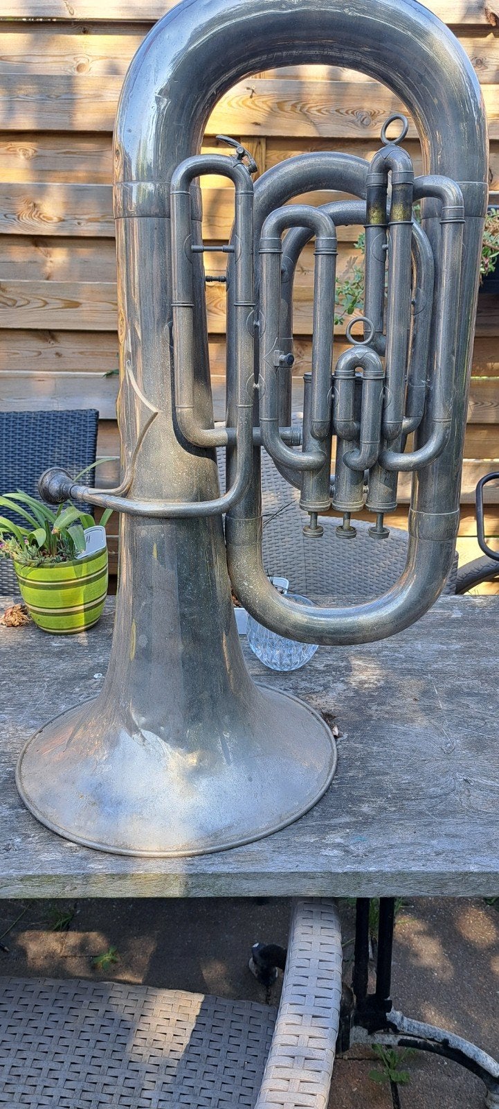 antieke  tuba F.Besson, Ophalen, Gebruikt, Es-tuba