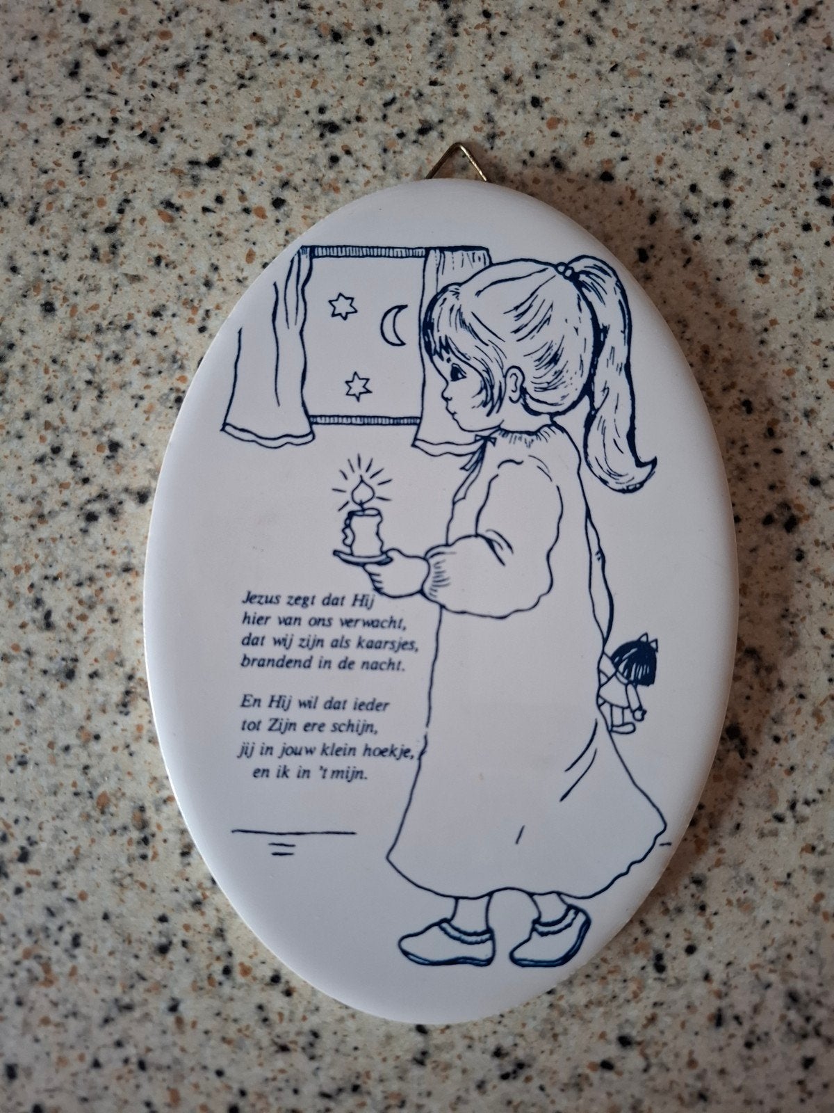 Wandtegeltje kinderversje, Ophalen of Verzenden, Zo goed als nieuw