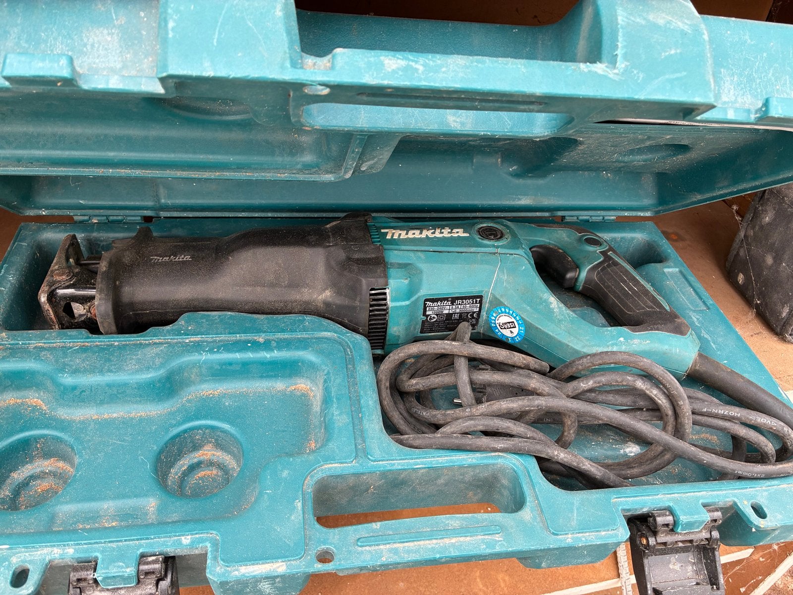 Makita Reciprozaag JR3051T in koffer, Gebruikt, 70 mm of meer, 600 tot 1200 watt, Ophalen of Verzenden