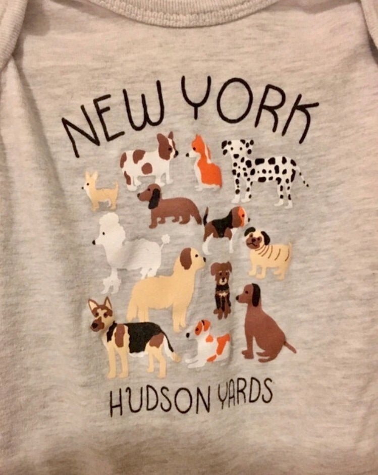 Romper grijs honden New York Hudson Yards maat 68 - 74, Nacht- of Onderkleding, Jongetje of Meisje, Rabbit skins, Ophalen of Verzenden