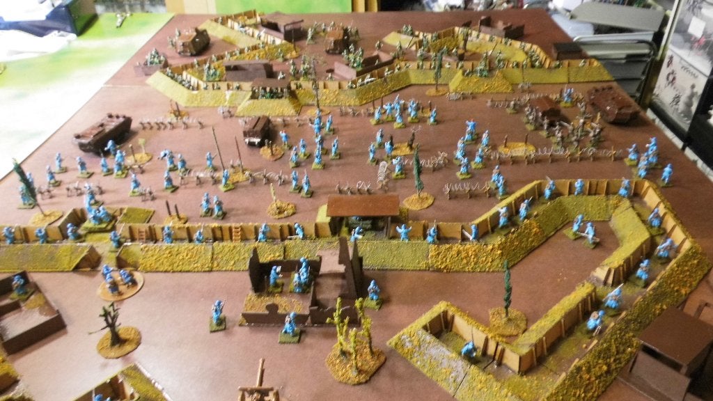 Wargaming/28mm /  Loopgraven etc/geverfd/Sarissa, Ophalen of Verzenden, Zo goed als nieuw, Historisch, Geverfd