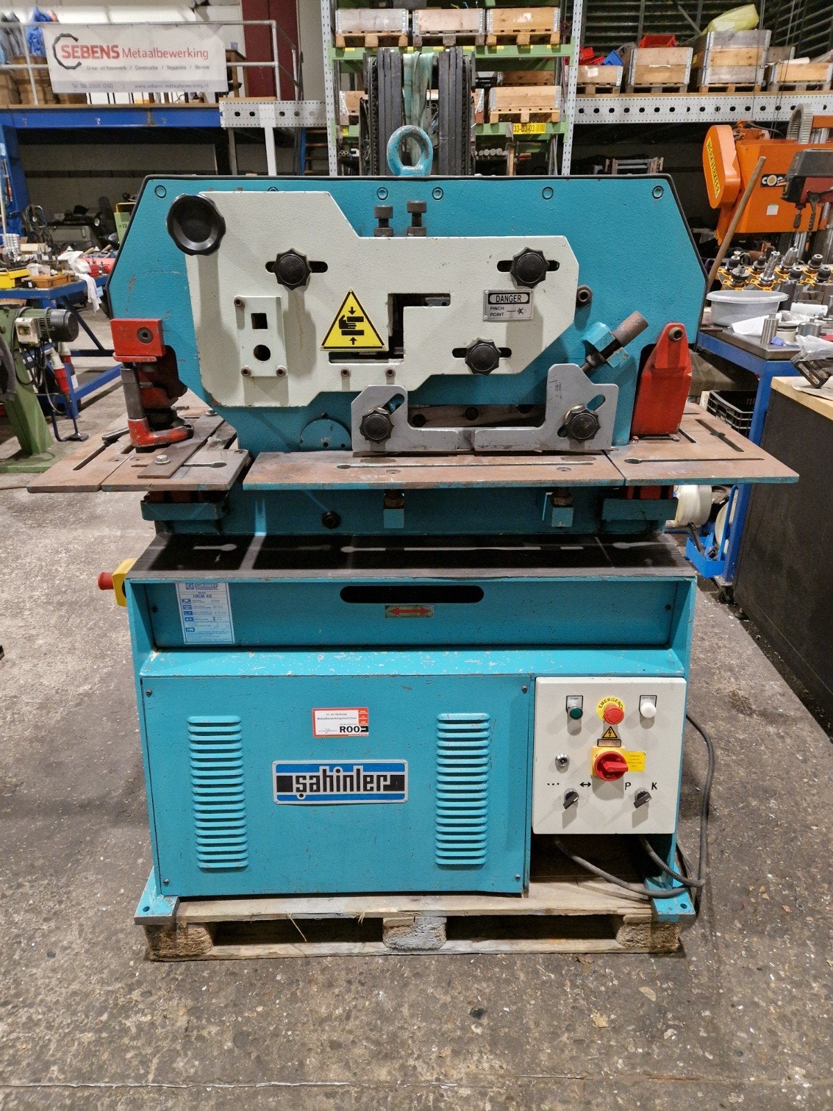 Sahinler HKM 45 hydraulische pons knip machine, Ophalen of Verzenden, Gebruikt