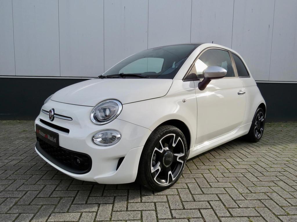 Fiat 500 1.0 Hybrid Rockstar Sport *Big navi *Carplay*Cruise, Auto's, Fiat, Voorwielaandrijving, Gebruikt, 4 stoelen, Leder en Stof