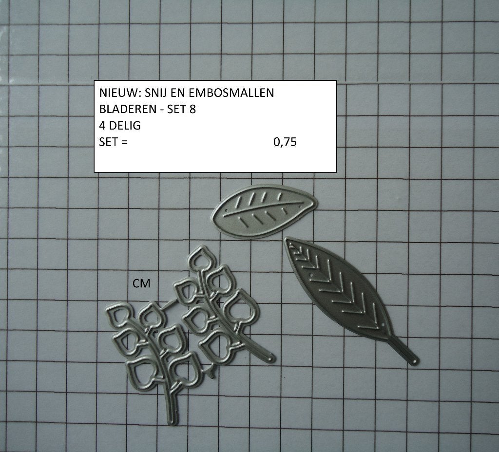 ❤️snij en embosmallen bladeren set 8 ( alleen verzenden, Ophalen, Nieuw, Natuur, Pons of Mal