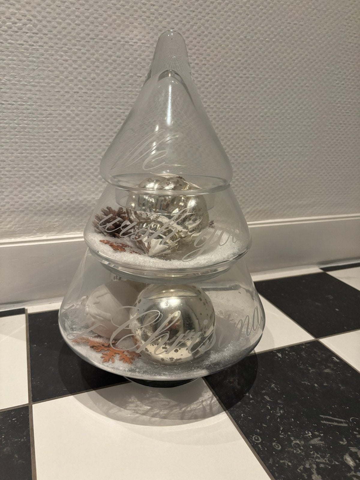 Riviera maison glazen kerstboom met RM inhoud, Diversen, Ophalen, Nieuw