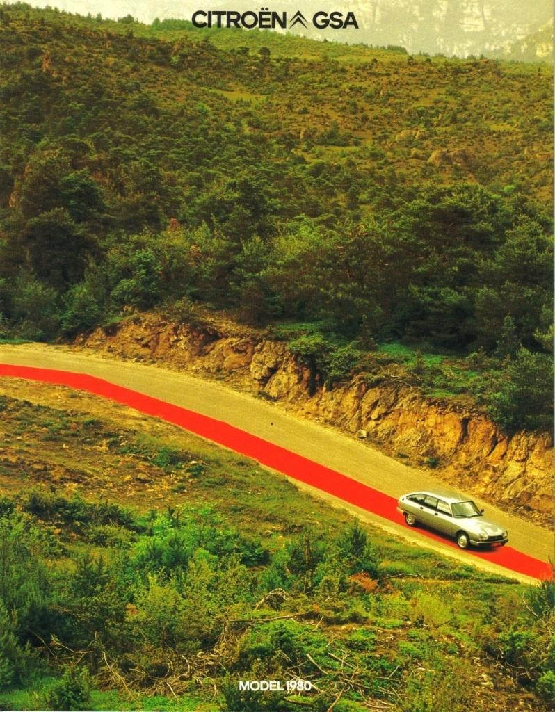 Folder Citroen GSA 1980, Ophalen of Verzenden, Gelezen, Citroën