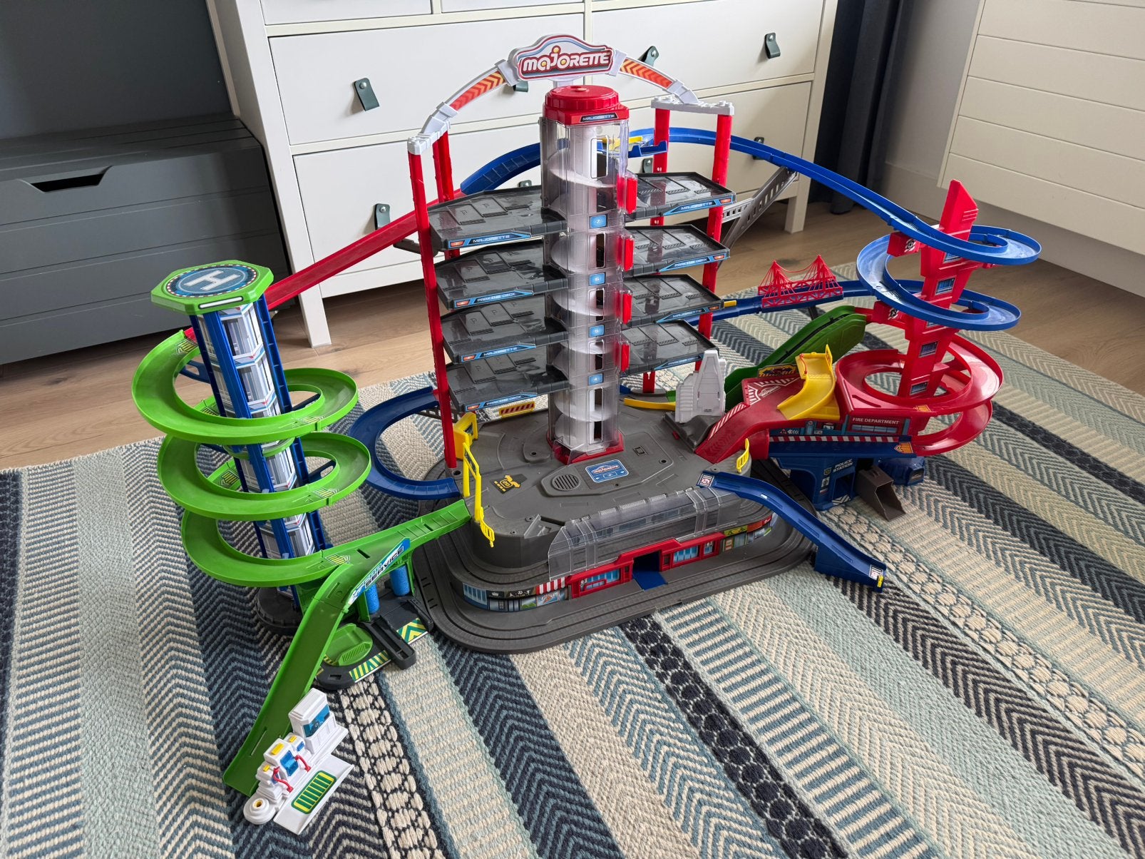 Majorette Super City auto parkeergarage, Kinderen en Baby's, Speelgoed | Racebanen, Ophalen, Gebruikt, Elektrisch, Overige merken