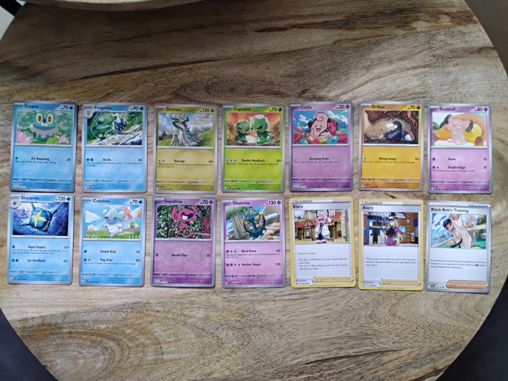 Pokémon kaarten set - 14 stuks (diverse karakters), Ophalen of Verzenden, Gebruikt, Meerdere kaarten