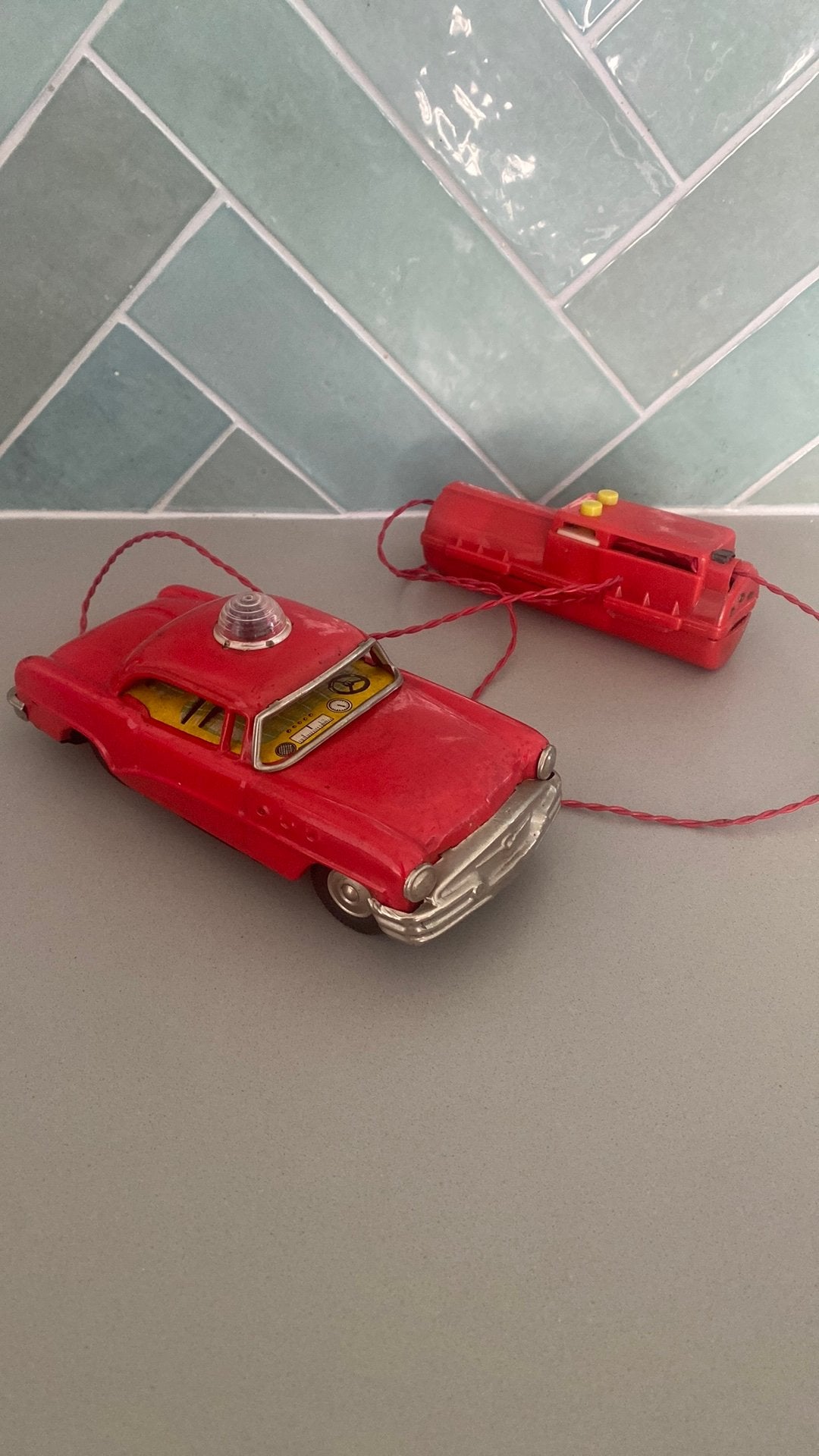Vintage blikken RC auto – Made in Japan –Rijdt nog, Ophalen of Verzenden