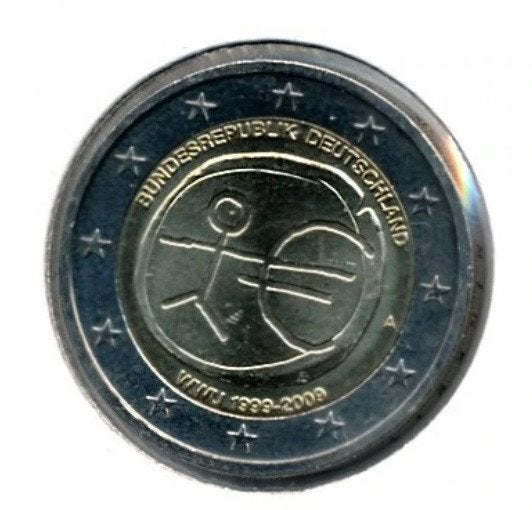 Duitsland 2009 2 Euro 10 Jaar EMU, Ophalen of Verzenden, Duitsland, 2 euro