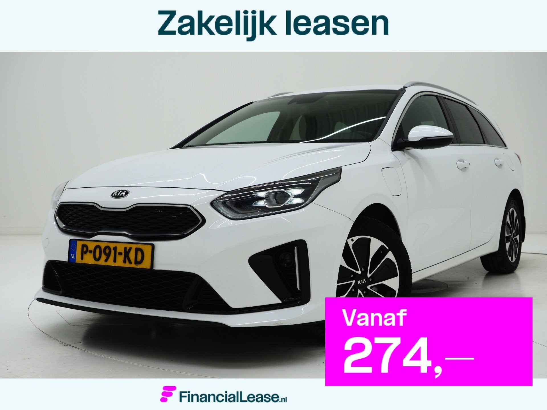Kia Ceed Sportswagon 1.6 GDI PHEV DynamicLine | Camera | Key, Stof, Gebruikt, Wit, Plug-in hybride