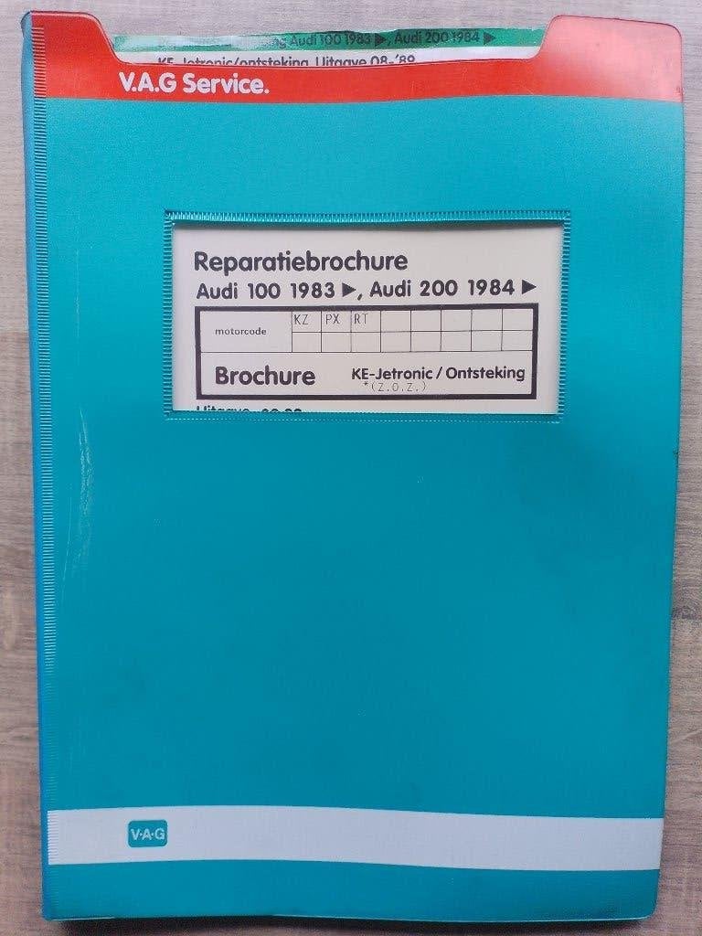 Audi 100 C3 dealer werkplaatsboek KE-Jetronic KZ - PX - RT, Ophalen of Verzenden, Gelezen, Audi