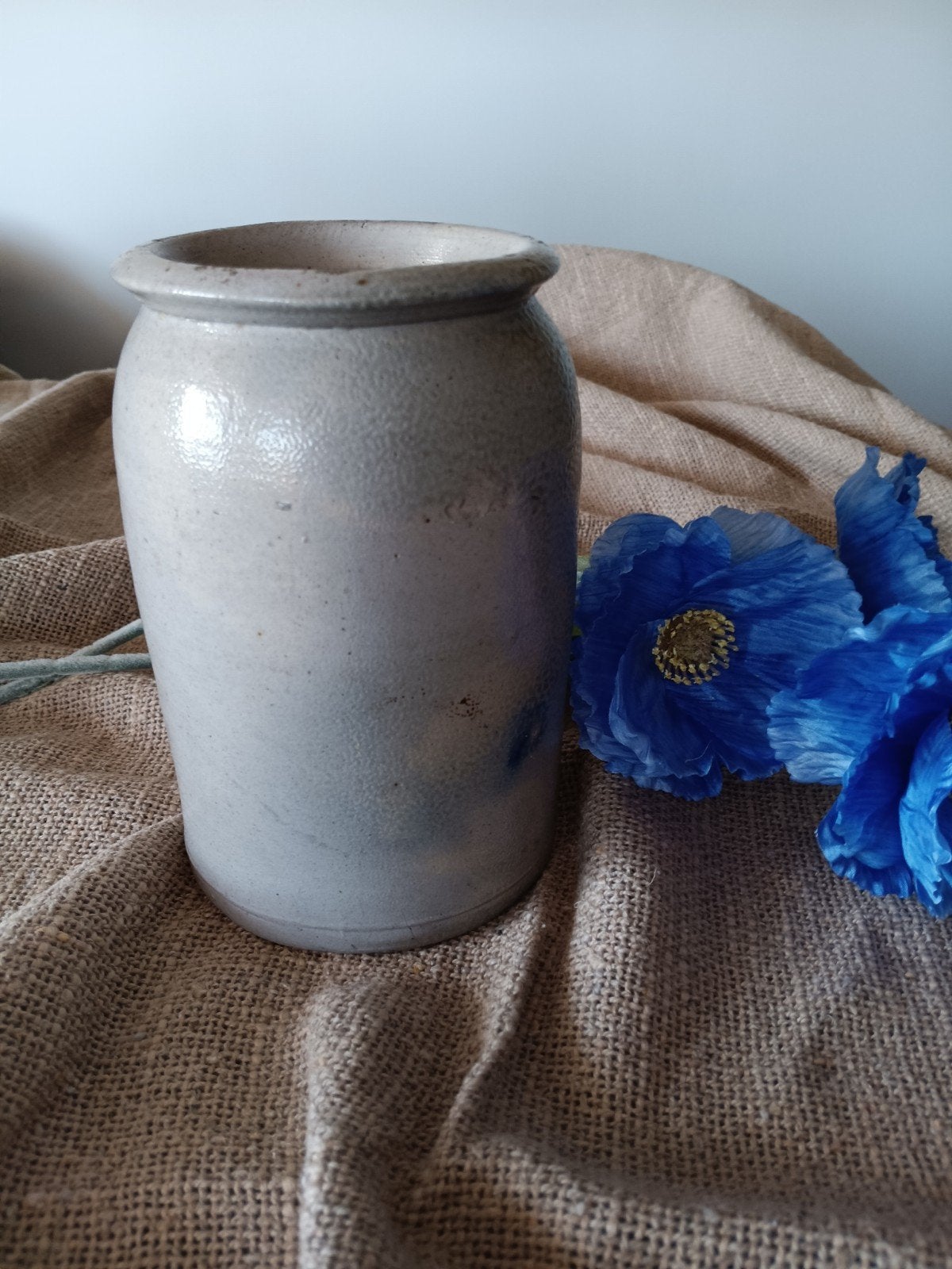Antieke Franse steengoedpot, Ophalen of Verzenden