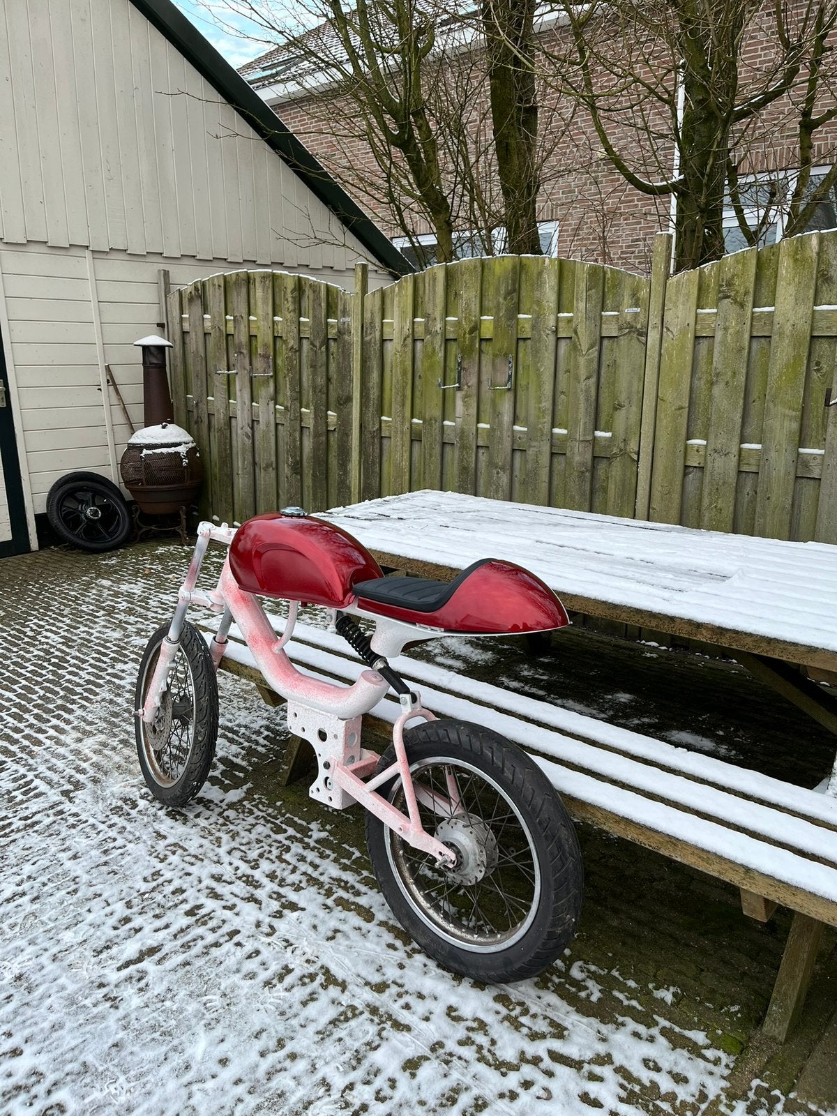 Tomos caferacer project blauw kenteken, Motoren, Ophalen