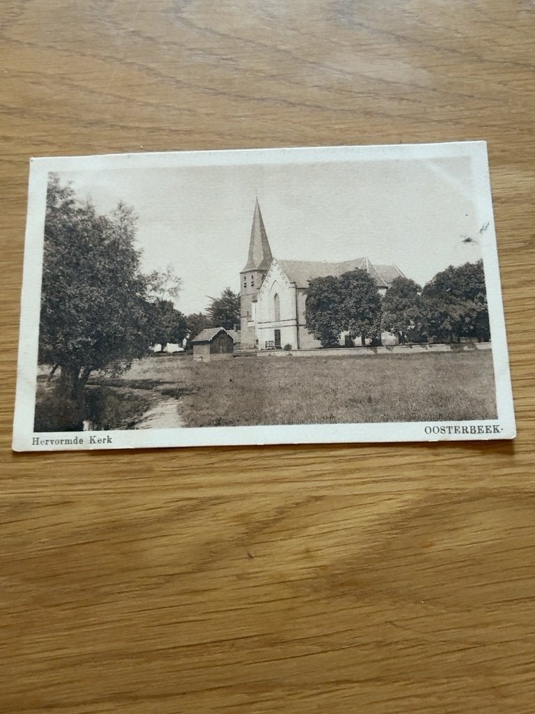 Oude ansichtkaart Hervormde Kerk Oosterbeek 1933, Verzenden, 1920 tot 1940, Gelopen, Gelderland