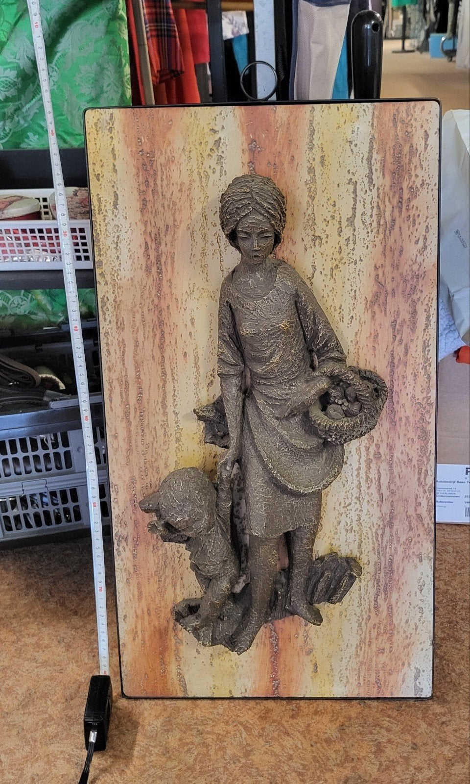 Bronzen beeld vrouw en kind, Ophalen of Verzenden, Mens