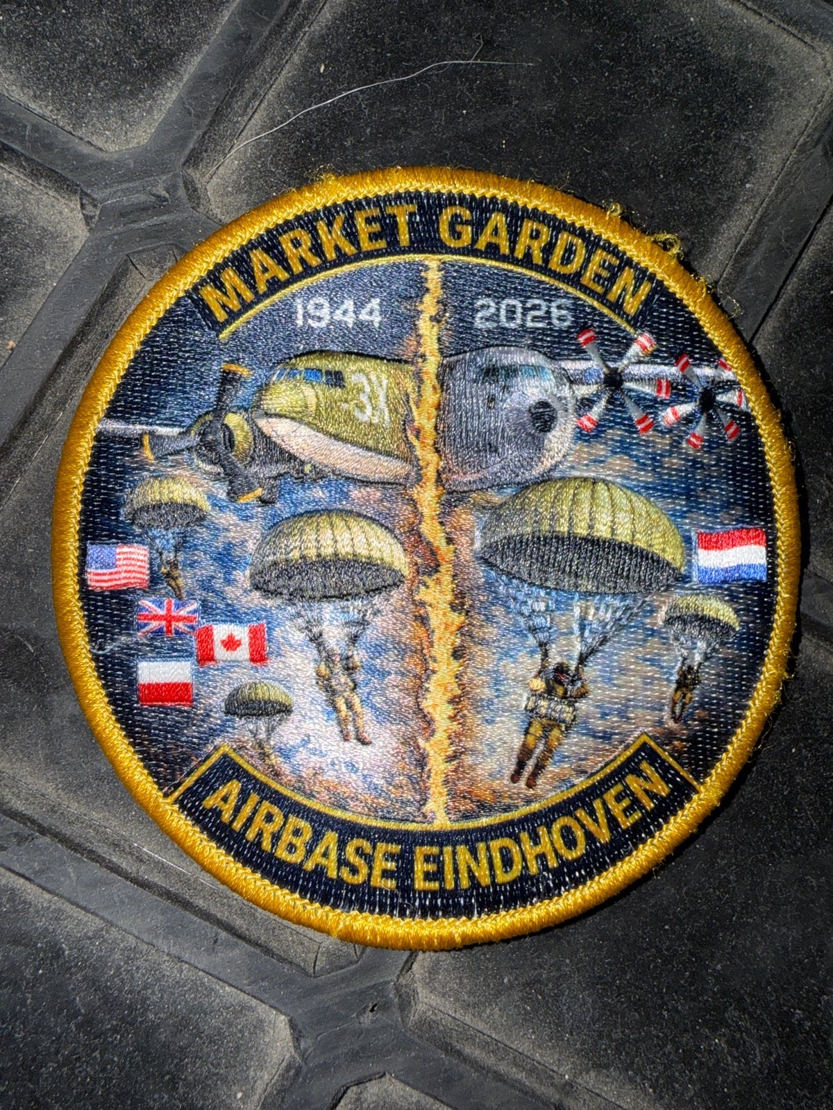 Market Garden Airbase Eindhoven Embleem 1944-2026, Ophalen of Verzenden, Luchtmacht, Nederland, Embleem of Badge