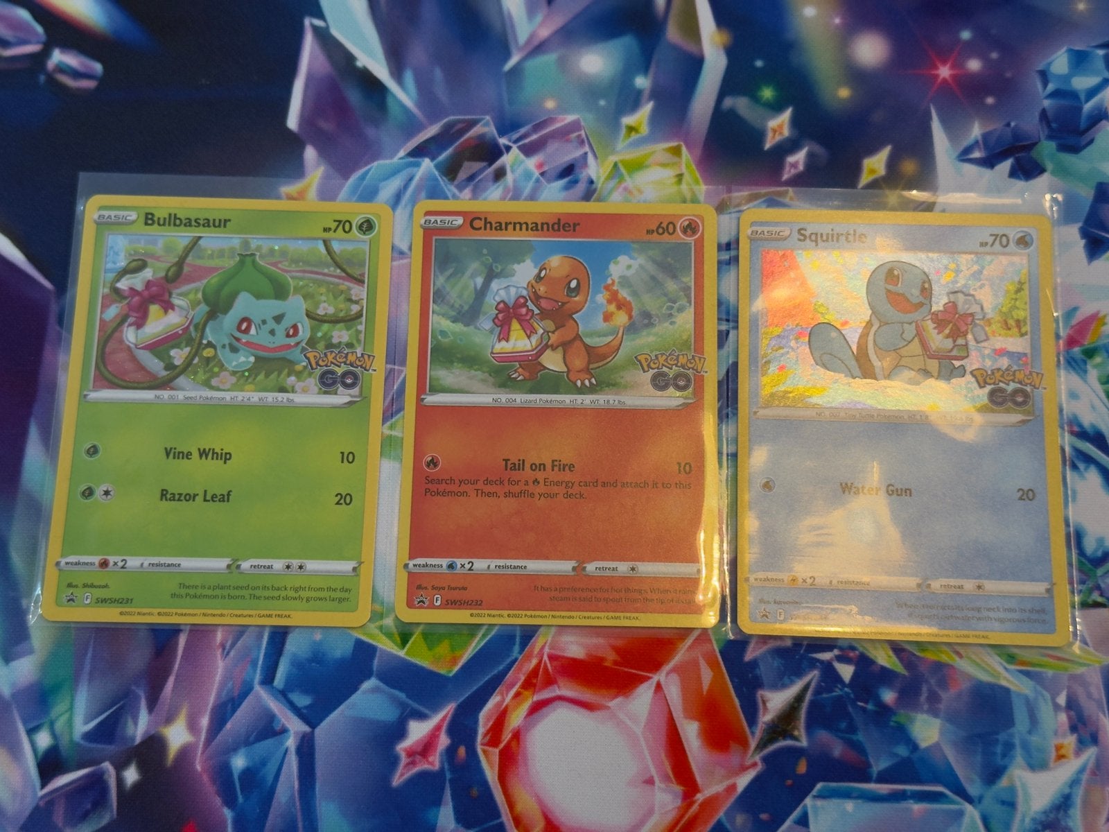 Bulbasaur Charmander Squirtle SWSH 231 232 233 SWSH Promo, Ophalen of Verzenden, Zo goed als nieuw, Meerdere kaarten