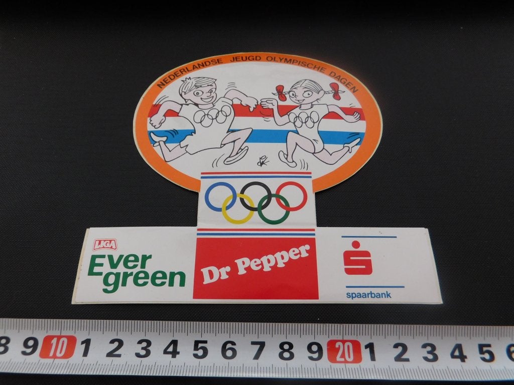 sticker Strip Dik Bruynesteyn  Ever Green Dr. Pepper Spaarb, Ophalen, Zo goed als nieuw