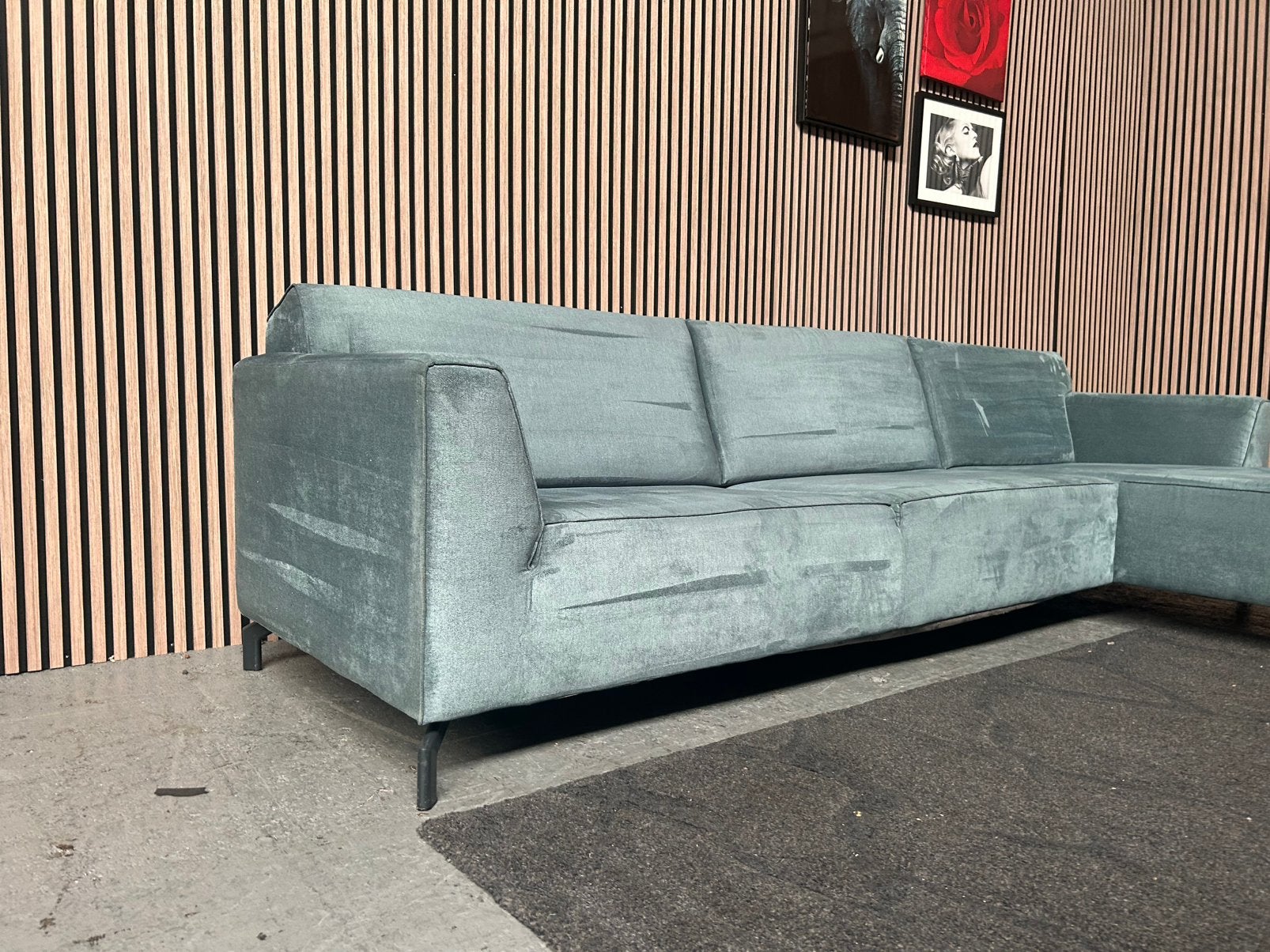 GRATIS LEVERING H&H  Loungebank Blauw 295X150 GERIENIGD, Huis en Inrichting, 250 tot 300 cm, Henders & Hazel Novara, 125 tot 150 cm