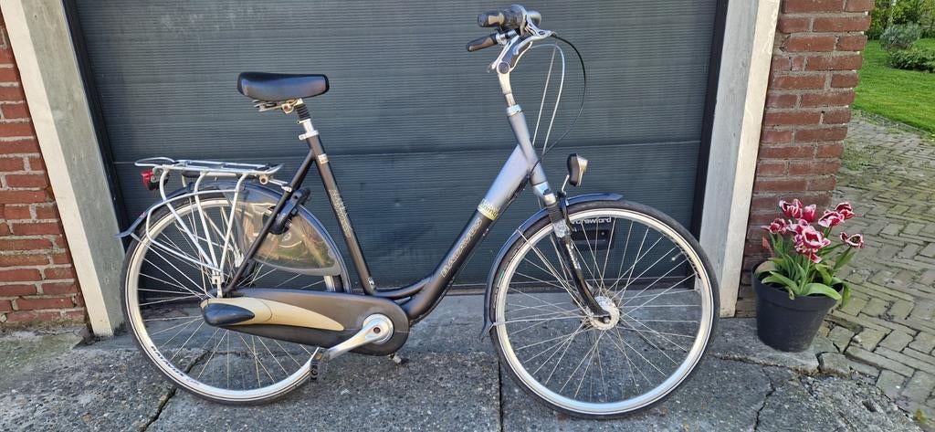 Damesfiets Batavus Stadsfiets 61 inch zilverkleurig, Ophalen, Gebruikt, Batavus, Versnellingen