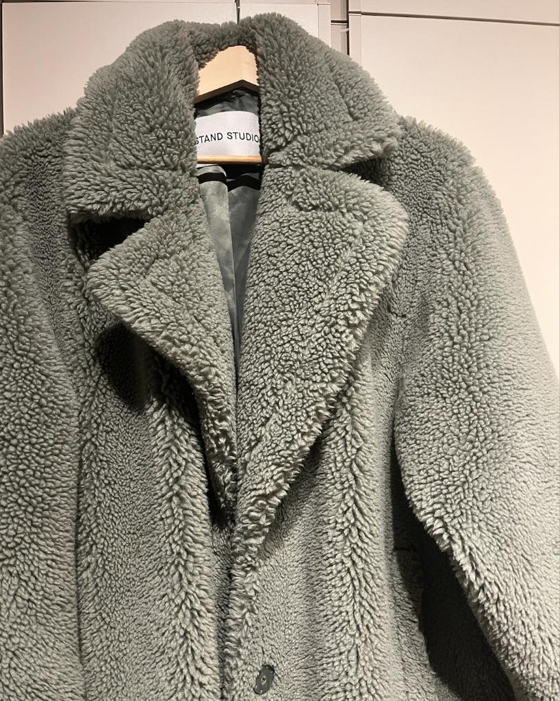 Stand Studio Faux Fur Jas in kleur Sage, Ophalen of Verzenden, Zo goed als nieuw, Stand studio, Maat 36 (S)