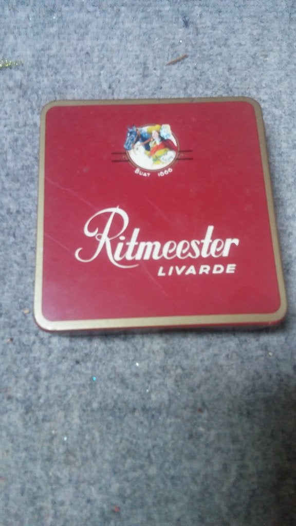 blik ritmeester livarde sigaren, Ophalen of Verzenden, Gebruikt, Tabaksdoos of Verpakking