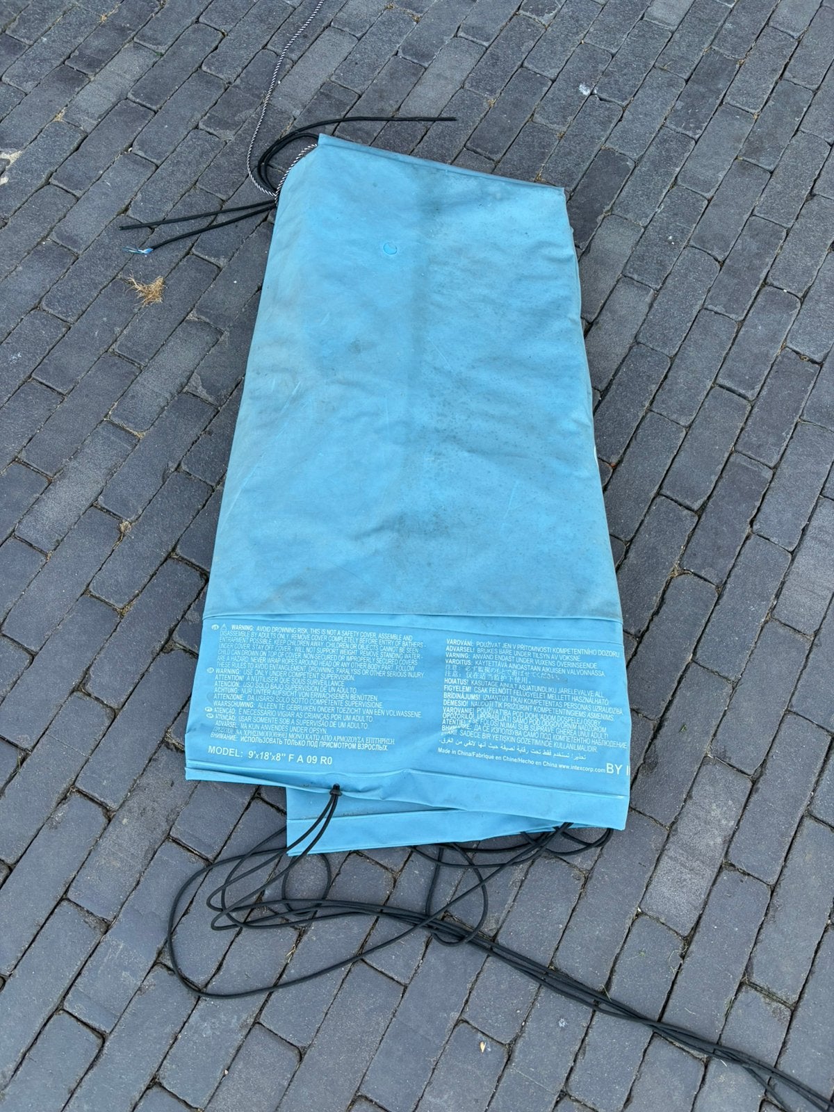 Afdekzeil voor zwembad, Ophalen, Gebruikt, Afdekzeil