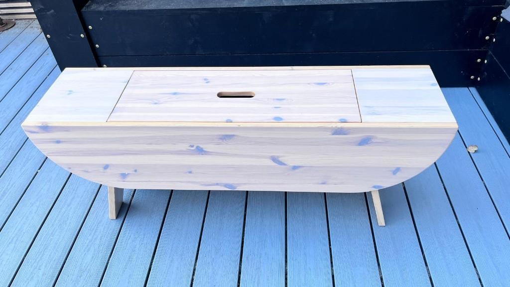 Ikea RYSSBY (gelimiteerde oplage) Grenen Bank met opberg vak, Ophalen, Hout, Meerkleurig, Klassiek