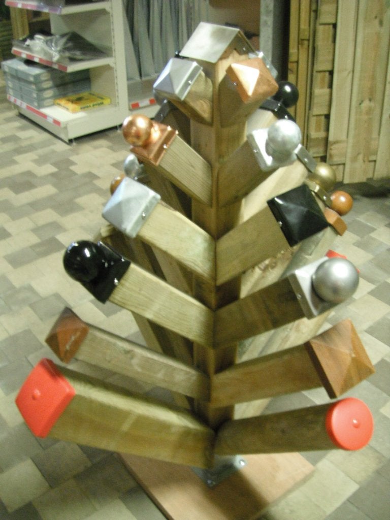 Verschillende afdekkappen voor ronde en vierkante palen, Tuin en Terras, Palen, Balken en Planken, Ophalen, Palen, Nieuw, Hardhout