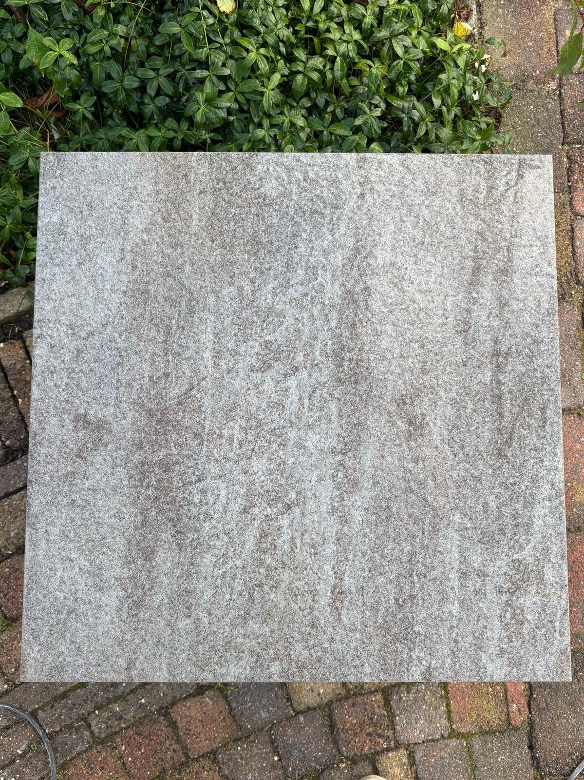 Keramische Terrastegels 60x60x2cm - Antraciet/grijs - 26,5m2, Ophalen, Keramiek, Zo goed als nieuw, 10 m² of meer