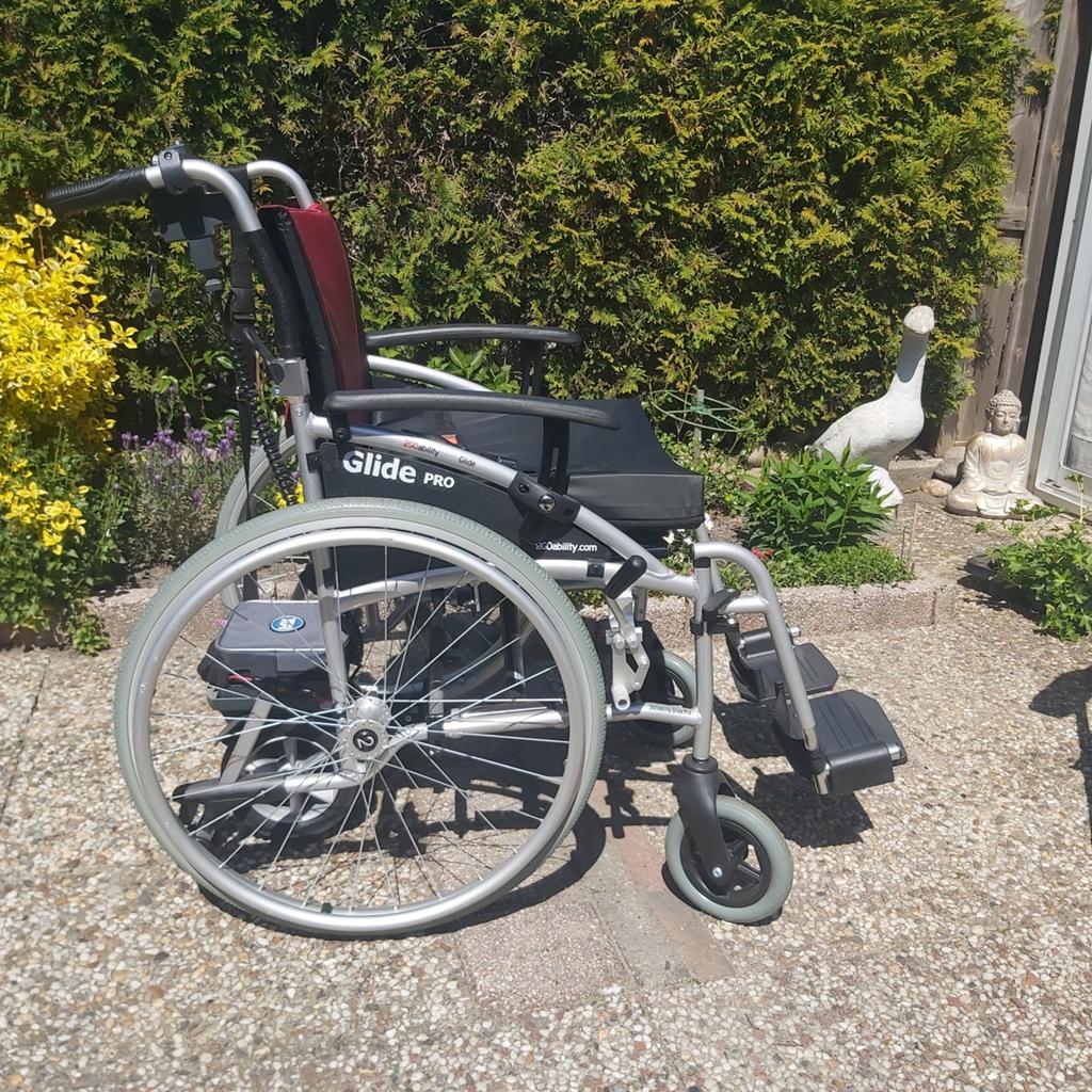 Electrische Rolstoel met duw ondersteuning.Als nieuw, Diversen, Rolstoelen, Ophalen, Zo goed als nieuw, Duwrolstoel