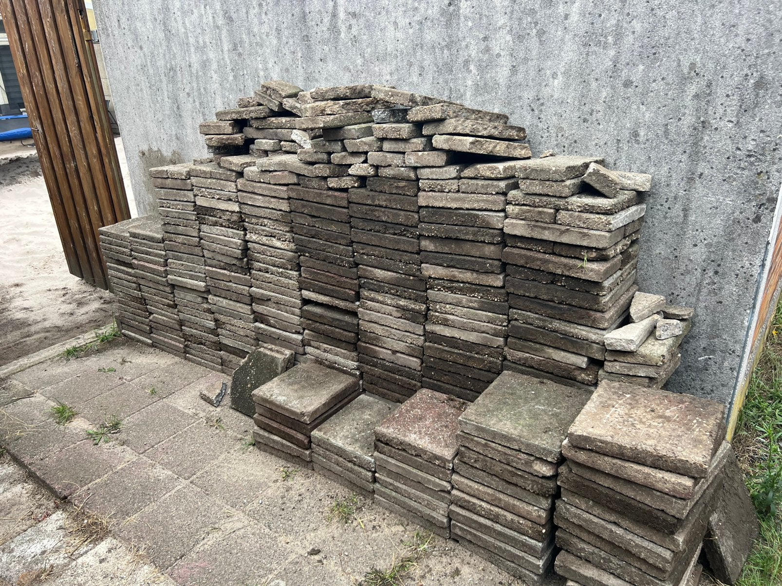 Gratis stoeptegels, Ophalen, Gebruikt, Beton, Overige typen