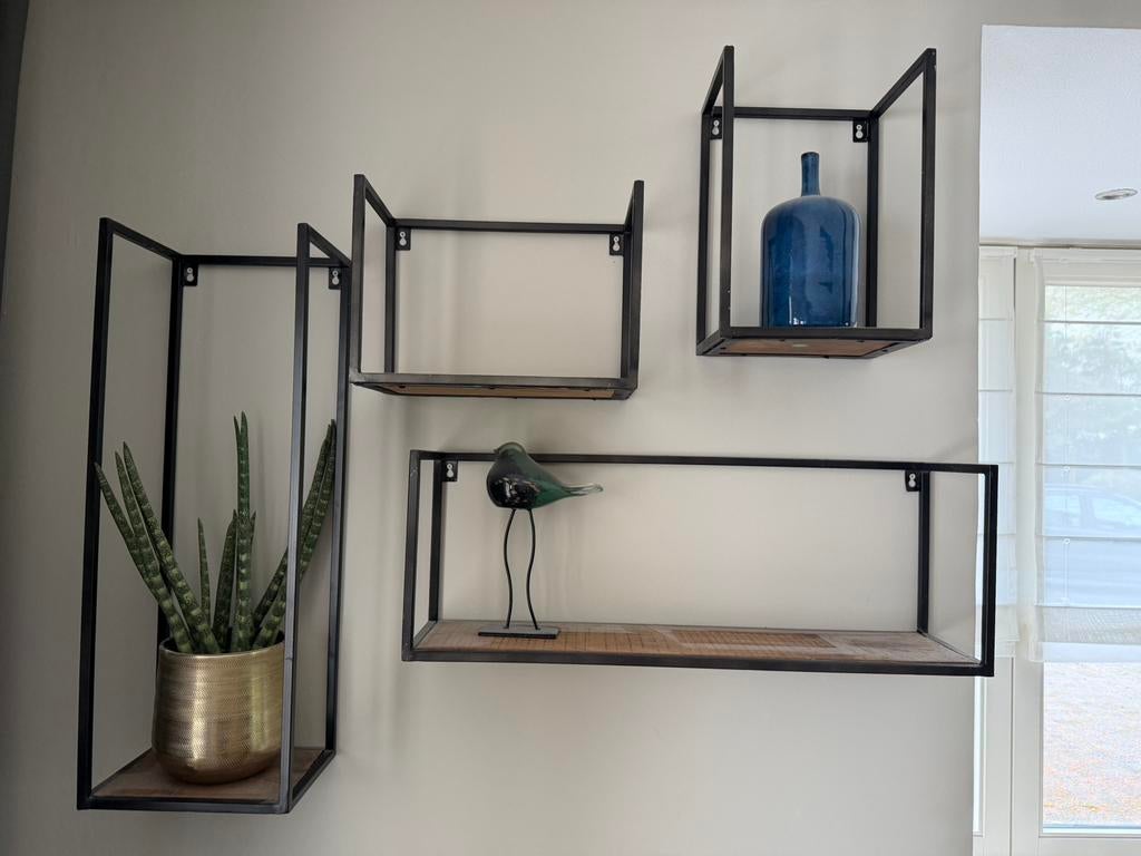 Industriële schappen, Huis en Inrichting, Woonaccessoires | Wandplanken en Boekenplanken, Ophalen, Zo goed als nieuw