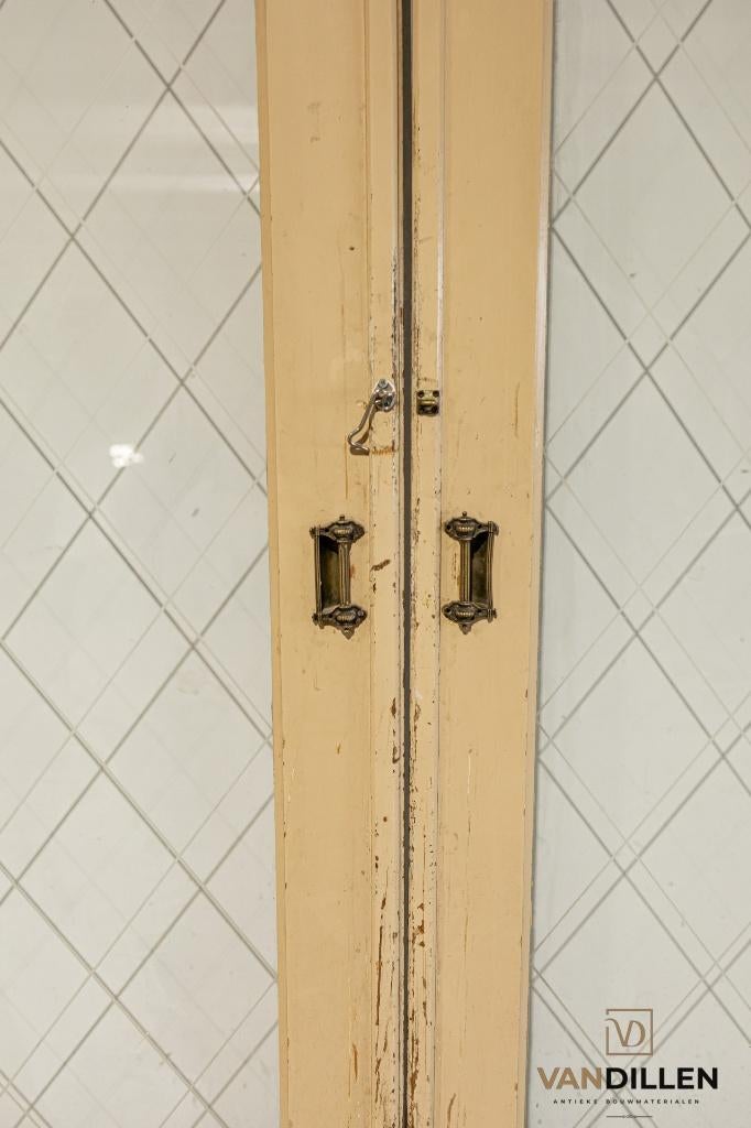 Mooie ensuite schuifdeuren met geslepen glas en handvatten, Ophalen, Gebruikt, 120 cm of meer, Binnendeur