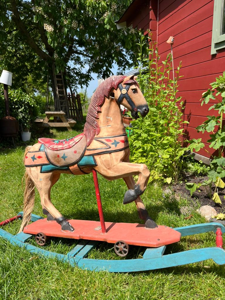 Vintage paard, Kinderen en Baby's, Speelgoed | Hobbelfiguren, Ophalen of Verzenden, Gebruikt